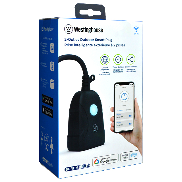 Westinghouse 94013 Sure Series Wi-Fi Dual-Outlet Smart Plug