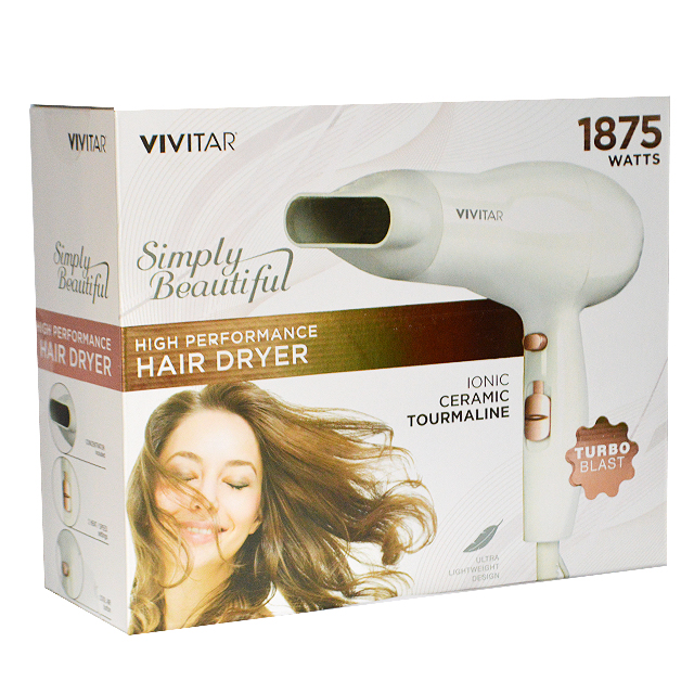 vivitar ionic ceramic tourmaline hair dryer